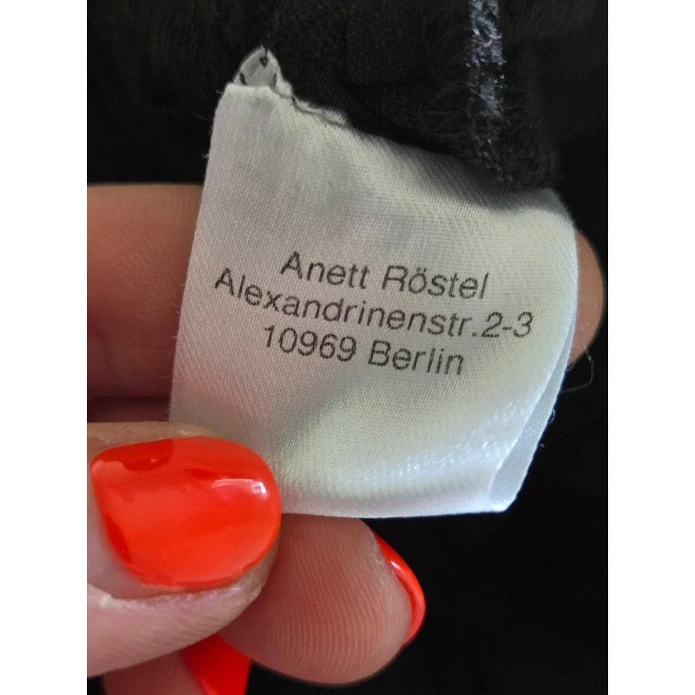 Rostfrei Anett Rostel Black Textured Dress Avant Garde Art To Wear Lagenlook